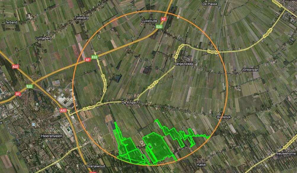 DHV B.V. Figuur 3.1: (P)EHS-gebieden binnen 4 km rond het plangebied (bron: www.synbiosys.alterra.