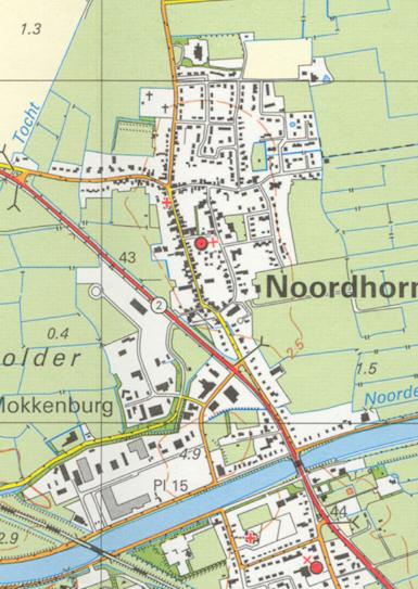 Een verdere doortrekking van deze structuur in zuidelijke richting van de Esdoornstraat (herstel Oostergast) is voorzien met de Ontwikkelingsvisie Noordhorn 2003.