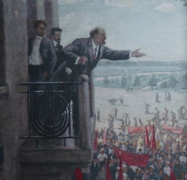 Twee hoofdpersonen van de Russische Revolutie: Lenin en tsaar Nicolaas II.
