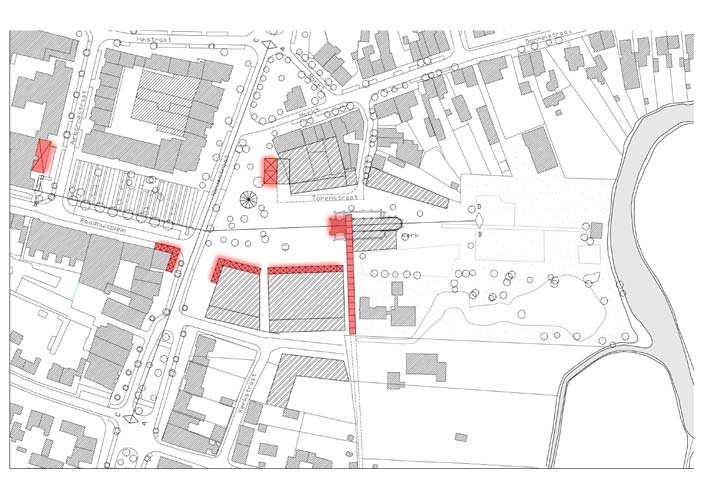 CC nieuwstraat westzijde huidige situatie DD pleinwand noordzijde huidige situatie