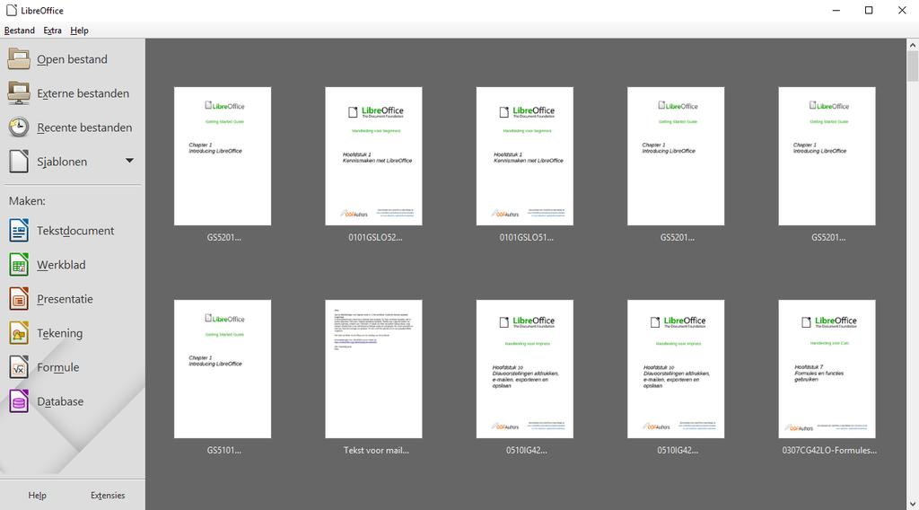 LibreOffice starten In het algemeen start u LibreOffice op dezelfde manier als u anderen toepassingen op uw computer start.