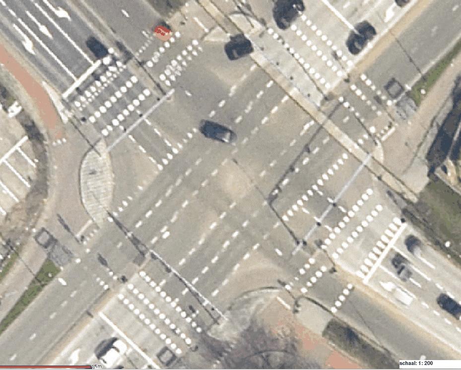 A.2 Luchtfoto Hieronder is een luchtfoto van kruispunt 63 weergegeven.