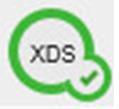 Wanneer het XDS logo plus vinkje groen zijn dan zijn gegevens van deze patiënt opvraagbaar. Wanneer het XDS logo groen is maar het vinkje rood dan zijn van deze patiënt geen gegevens beschikbaar.
