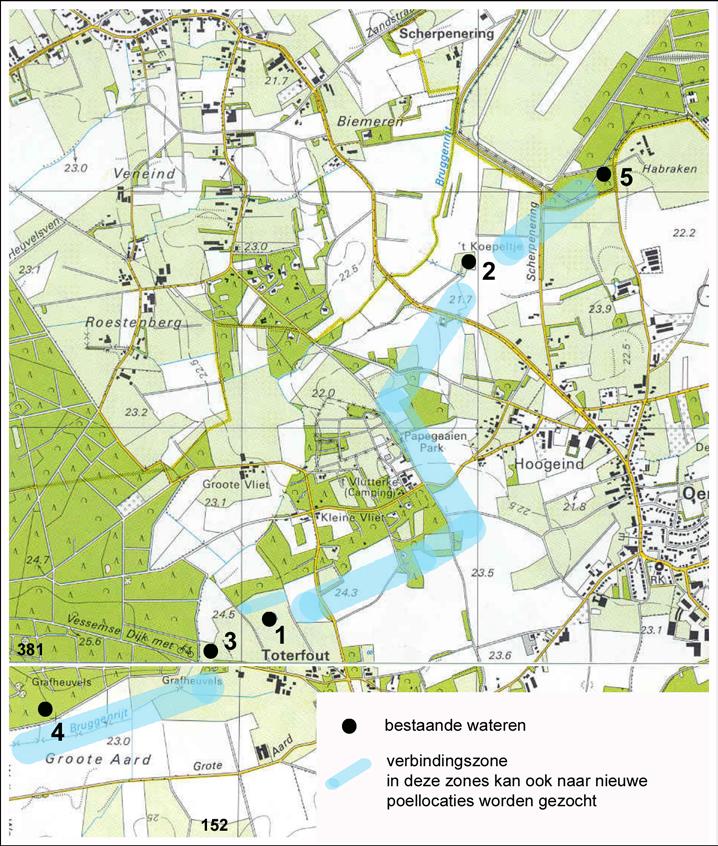 De knoflookpad in Noord-Brabant in 2003 Figuur 17. Toterfout.