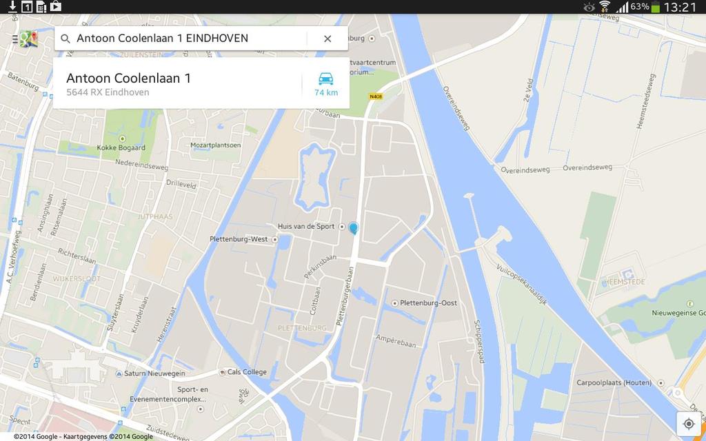 - Locatie; door te klikken wordt een plattegrond in Google Maps geopend waardoor