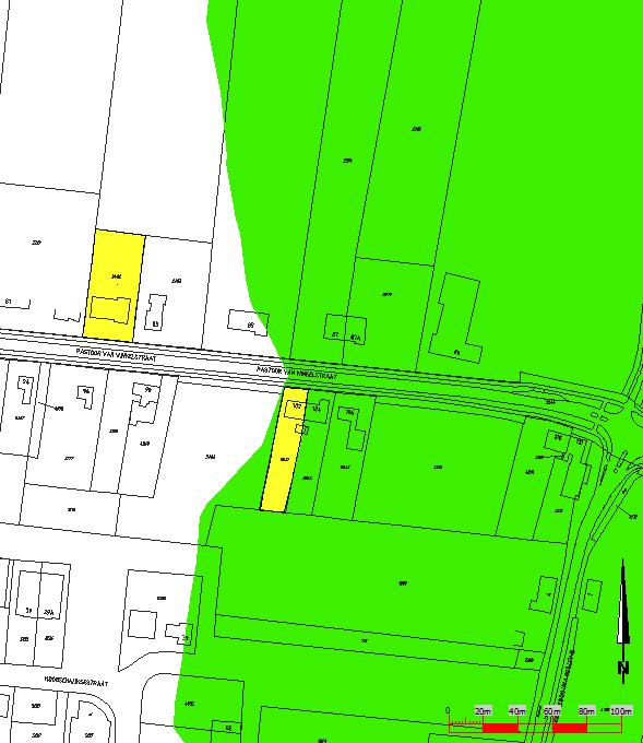 blad 22 van 24 11 32 Figuur 20 Contouren Haarstraat 3 De 2 Ou E /m 3 contour veroorzaakt door deze veehouderij valt geheel over de ontwikkelingslocatie.