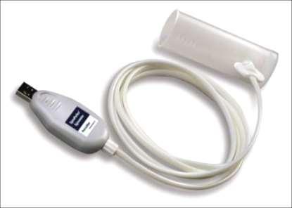 De Welch Allyn Spirometer Pneumotachograaf principe met barometerdruk als referentie Mondstuk en weerstand