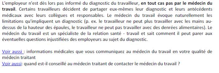 Exemple de réponse : Le médecin du