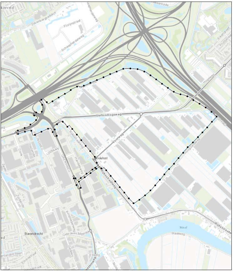 Bijlage I - Rechtsgebied regeling Grens GR Nieuw Reijerwaard: Het grensgebied omvat de grenzen van het