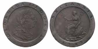 40,- 899. Great Britain. George III. 2 Pence. 1797. KM 619. VF -. 50,- 900.