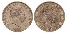 909. Great Britain. George III. 2 Pence. 1820. KM 669. VF +. 20,- 913. Great Britain. George III. Crown.