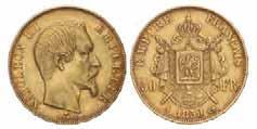 1 AU. 450,- 814. France. Napoleon III. 50 Francs. 1858 A.