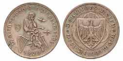 3 Reichsmark. 1930 D. KM 67 AU. 50,- 847.