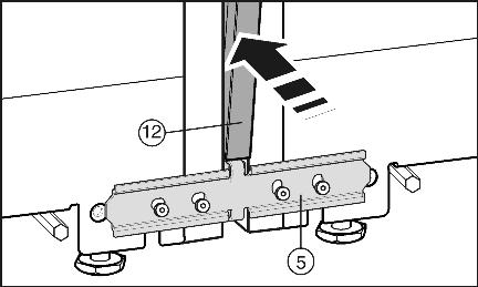 u Gebruik bij het uitlijnen van het apparaat m.b.v. de achterste stelpootjes geen accuschroefmachine, anders wordt het mechanisme voor de hoogteverstelling beschadigd of de verstelstang kan losgaan.