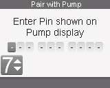 6 7. Pompdisplay Voer de op de pompdisplay weergegeven PIN in 1 Annuleer Koppelen met pomp De meter start de koppelingsprocedure en geeft een 10-cijferige code weer.