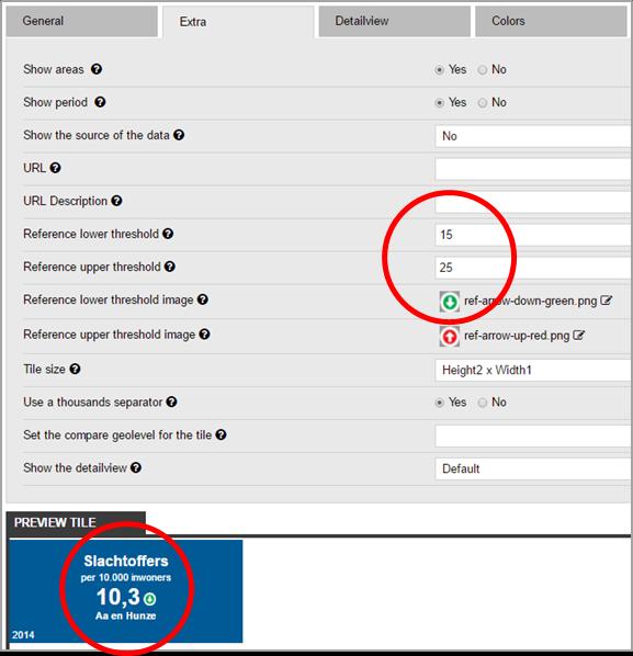 Basic tegels: Referentiegrenzen instelbaar voor meer tegels De volgende twee basic tegels kunnen nu ook een reference