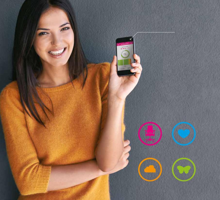 Download de gratis Axia Smart Active App en krijg inzicht in je zitgedrag.
