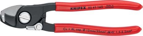 poedergelakt met kunststof bekleed 70 2 3/4 50 2 70 2480 g KNIPEX Kabelscharen met afstripfunctie Multifunctioneel gereedschap voor de verwerking van