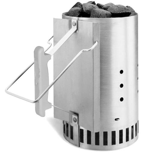 Informatie over de brikettenstarter Met de brikettenstarter van aluminium maak je eenvoudig en veilig de briketten en kolen van een barbecue aan.