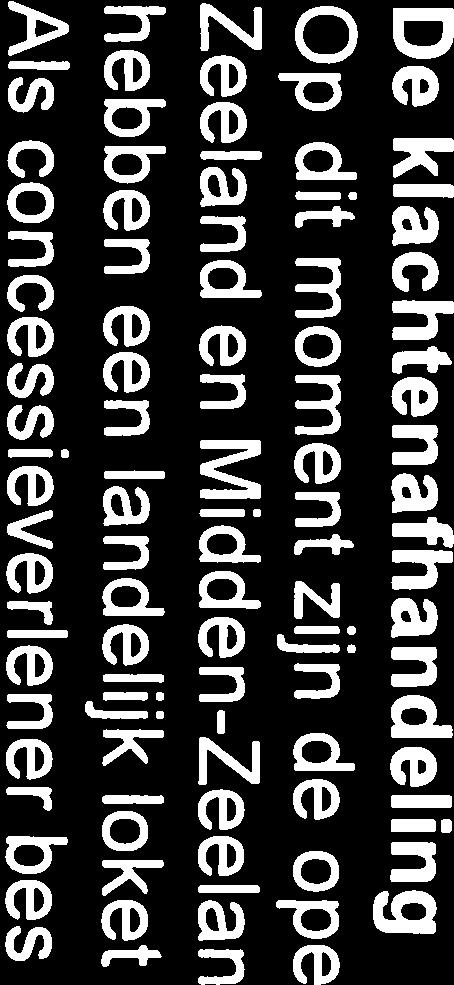 Als concessieverlener bespreken wij de klachtenafhandeling periodiek met de concessiehouders en het OPOV.