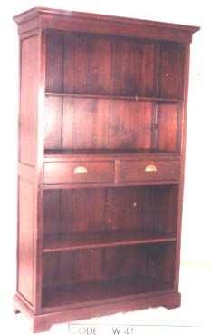 AJF 41 BOOKSHELF W/ 2 DRAWERS IN THE MIDDLE Size: A.