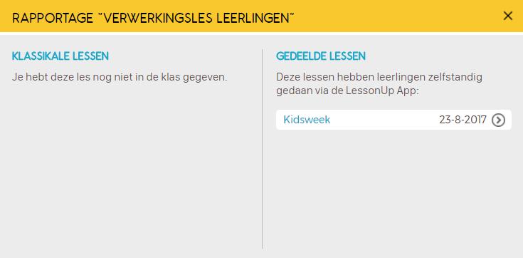 gebruiken. Klas U ziet de rapportage van de hele klas van deze les. U ziet per leerling welke vragen goed en fout zijn beantwoord en welke vragen afgerond zijn.