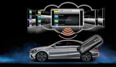 A117 905 6801 299,00 02 Mercedes-Benz telefoonmodule met Bluetooth (SAP 1) ) 2) Beleef internet, telefonie en navigatie op volstrekt nieuwe wijze met de combinatie van de Mercedes-Benz telefoonmodule