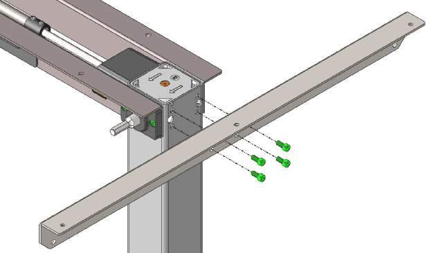 3.4.5 Montage van de bladdrager Monteer de volgende onderdelen: # Onderdeel Aantal 10 Bladdrager 2 11.6 Inbusbout M5 x 12 8 11.