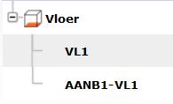 9 TABBLAD VLOEREN Dit tabblad bestaat uit een boomstructuur met als basis Vloer. Het invoeren en bewerken gebeurt via een invoerscherm.