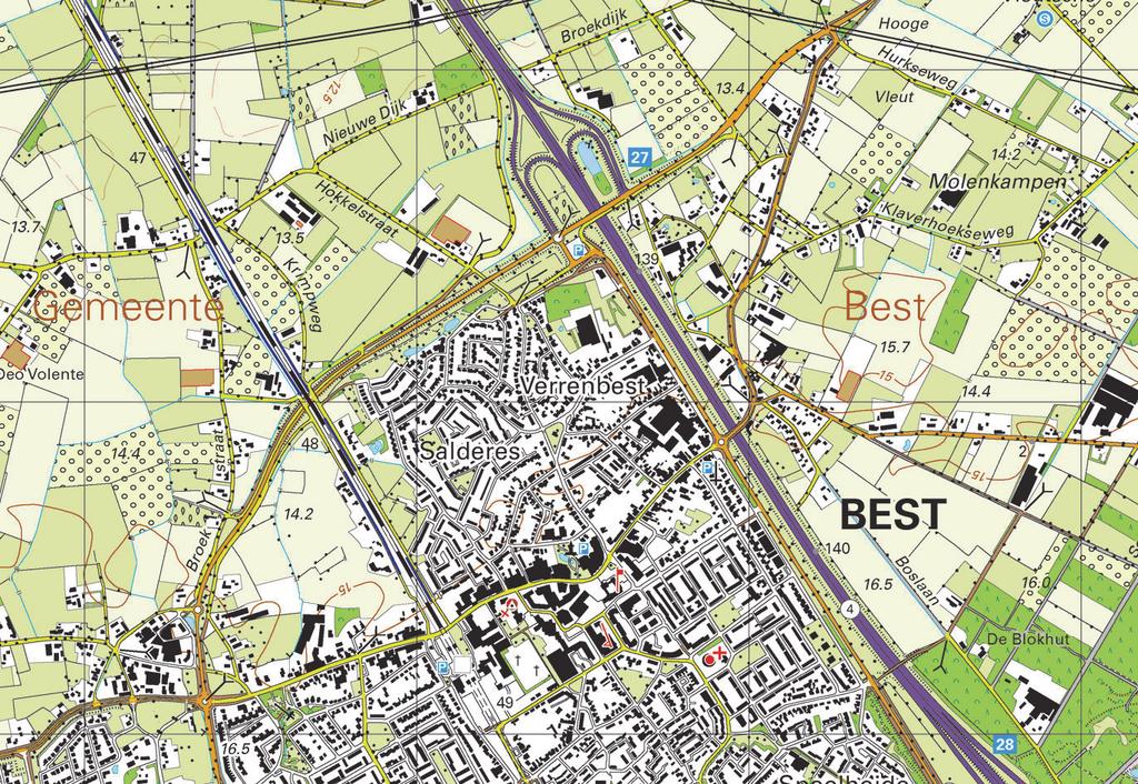 Beschrijving van het plangebied Ligging van het plangebied Het plangebied bestaat uit agrarisch gebied direct naast de snelweg A2, bij de afslag Best-West.
