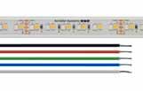 Door de bijzonder dichte indeling van gekleurde en witte LED s op één strip is een hoogwaardige weergave van zowel gekleurd als in