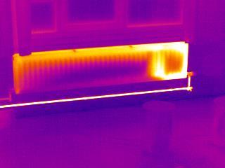 BRE: invloed van thermisch massa / inertie op energiebesparing over stookseizoen infrarood beeld Absorbed power
