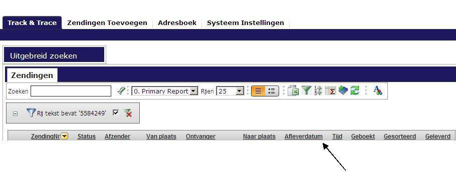 Hoe laat komt de chauffeur? Dit is te vinden in CB Vervoer op de pagina Track & Trace. Dit is een richttijd. Door omstandigheden onderweg kan de aflevertijd afwijken.