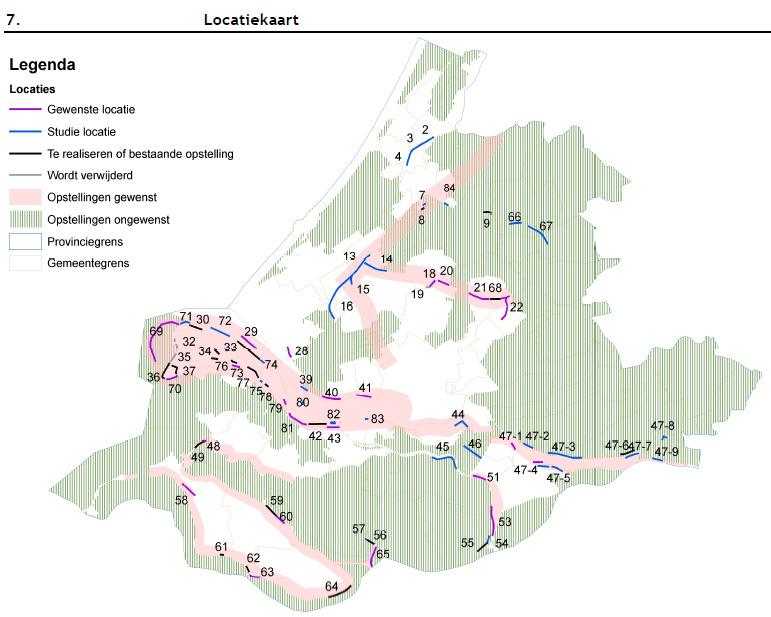 Bijlage B Zoekruimtekaart Windenergie provincie Zuid-Holland (Nota