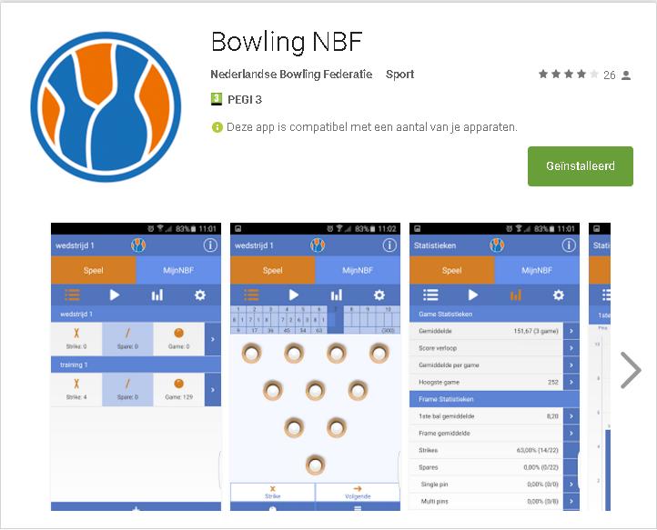 BowlingNBF app 17 18 BowlingNBF app Facts BowlingNBF app Toegankelijk voor iedereen NBF leden hebben een eigen inlog met alle mogelijkheden van MijnNBF