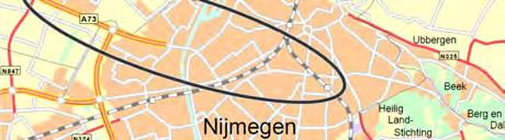 snelfietsroutes tussen Beuningen en Nijmegen. Het gaat om de noordelijke tak die Beuningen verbindt met centrum van Nijmegen en een zuidelijke tak die loopt van Beuningen naar Heijendaal.