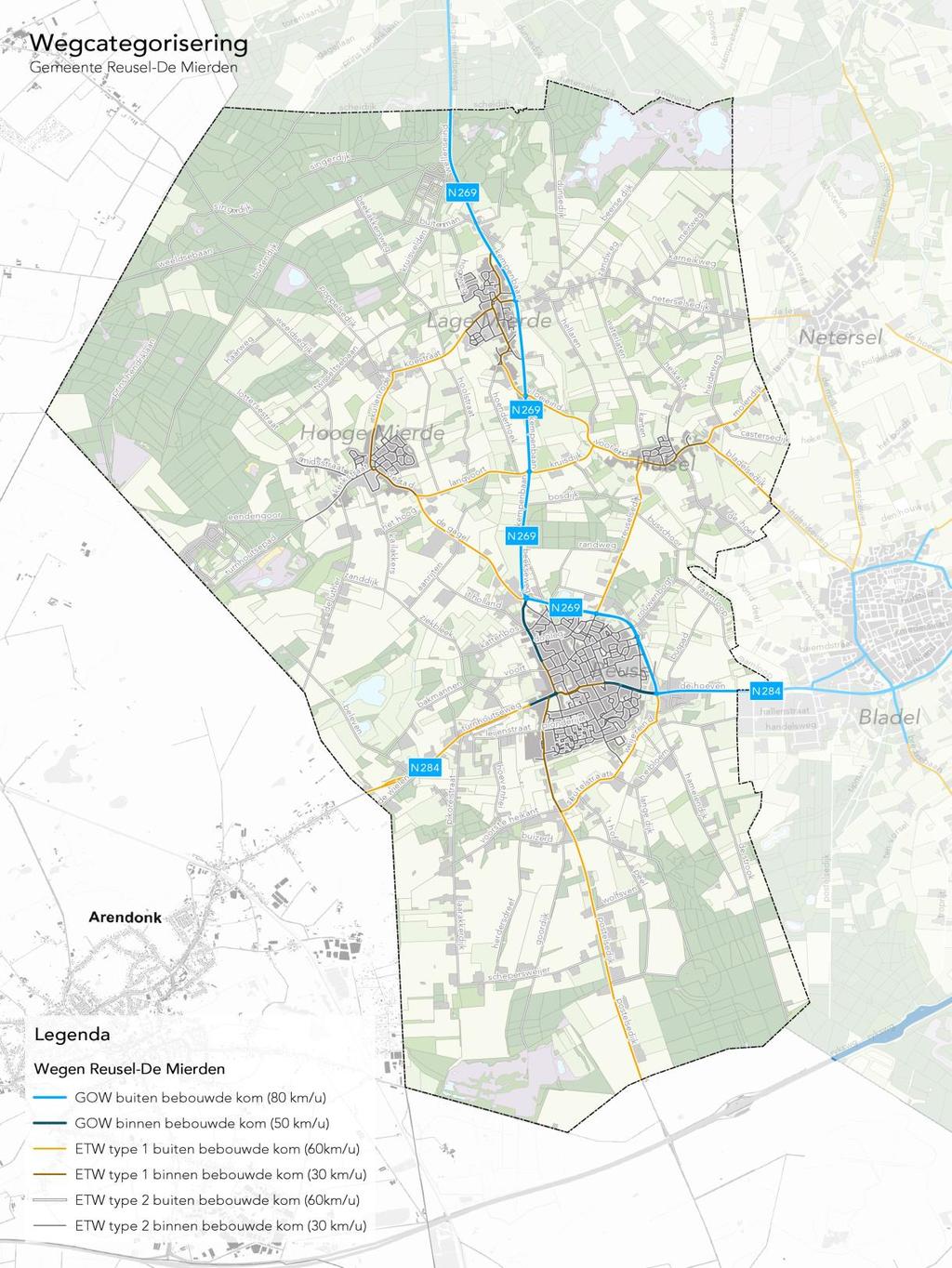 figuur 1: categorisering wegennet gemeente Reusel-De Mierden