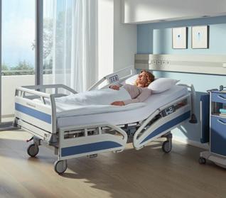 De patiënt heeft dankzij de bedbesturing een intuïtieve keuze uit 4 verstelmogelijkheden: De hoogte verstelling van het bed, het instellen van de rug- en bovenbeensteun alsook het omschakelen