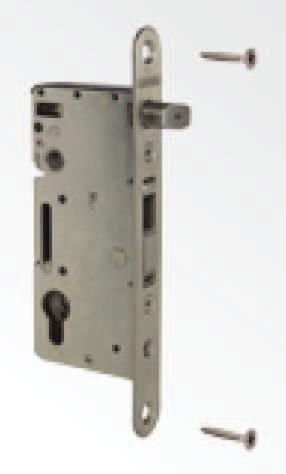 Dieptevergrendeling van de valhaak: 33 mm Centerafstand: cilinder <=> krukgat => 92 mm Doornmaat 60 mm Met afdekkap tegen vuilindringing in het