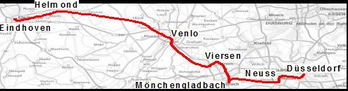 IC Eindhoven Düsseldorf (1) Benodigd: Infrastructuur Spoorverdubbeling Kaldenkirchen Dülken (BVWP) Maatregelen Viersen Mönchengladbach (Eurekarail,