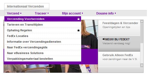 Verzenden 2 Voer uw fedex.com gebruikers ID en wachtwoord bij de aangegeven invoervelden in en klik op de Login button. FedEx Ship Manager at fedex.