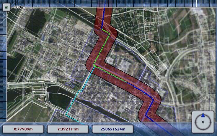 4.4 Groepsrisico In deze paragraaf wordt het groepsrisico per buisleiding toegelicht. 4.4.1 Leiding Z-526-01 Figuur : Kilometer leiding met het hoogste groepsrisico (groen).