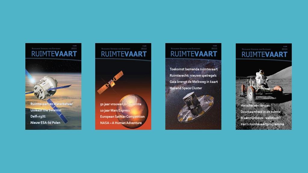 Blad Ruimtevaart In 2013 zijn weer 4 uitgaven van het blad Ruimtevaart verschenen.