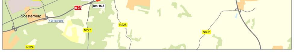A28 aansluiting Maarn-knooppunt Hoevelaken 2x2+plusstroken 2x4 16,5 27,5 7,0 ged.
