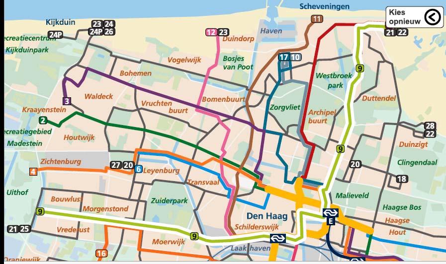 6 Tramtunnel voor lijn 9 Den Haag 6.1 Introductie Lijn 9 in het net van HTM verbindt Den Haag Zuid-West met Scheveningen via de twee grote stations van de stad: Den Haag Centraal en HS.
