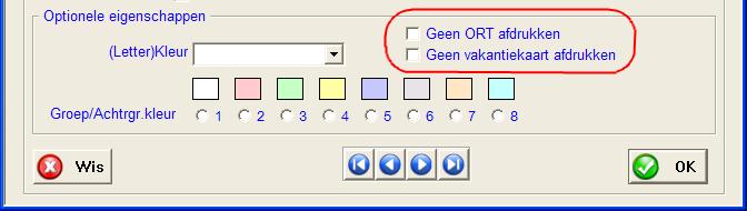 Mogelijkheid om aan te geven dat ORT of Vakantiekaarten NIET nodig zijn Bij zowel de ORT formulieren als bij de vakantiekaarten is een optie aanwezig waarmee je in één keer alle formulieren kunt