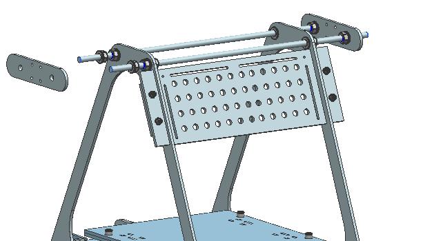 Hierop wordt telkens voor en na de zijplaten een sluitring en moer aangebracht.