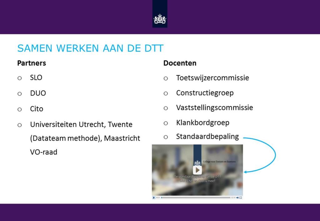 Toetswijzercommissie De toetswijzer is gebaseerd op de SLO tussendoelen. De toetswijzer beschrijft de inhoud van de toets en het niveau waarop getoetst wordt.