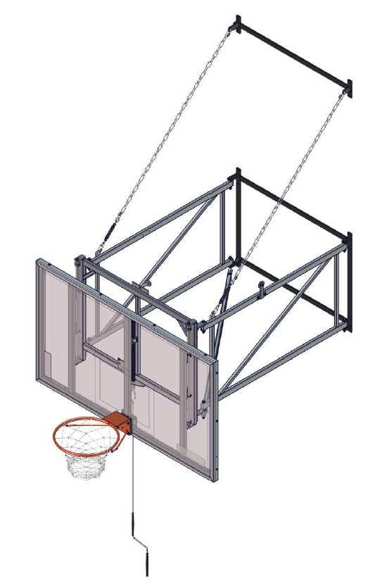Gebruikershandleiding Basketbalinstallatie horizontaal wegdraaibaar Basketball side-fold with