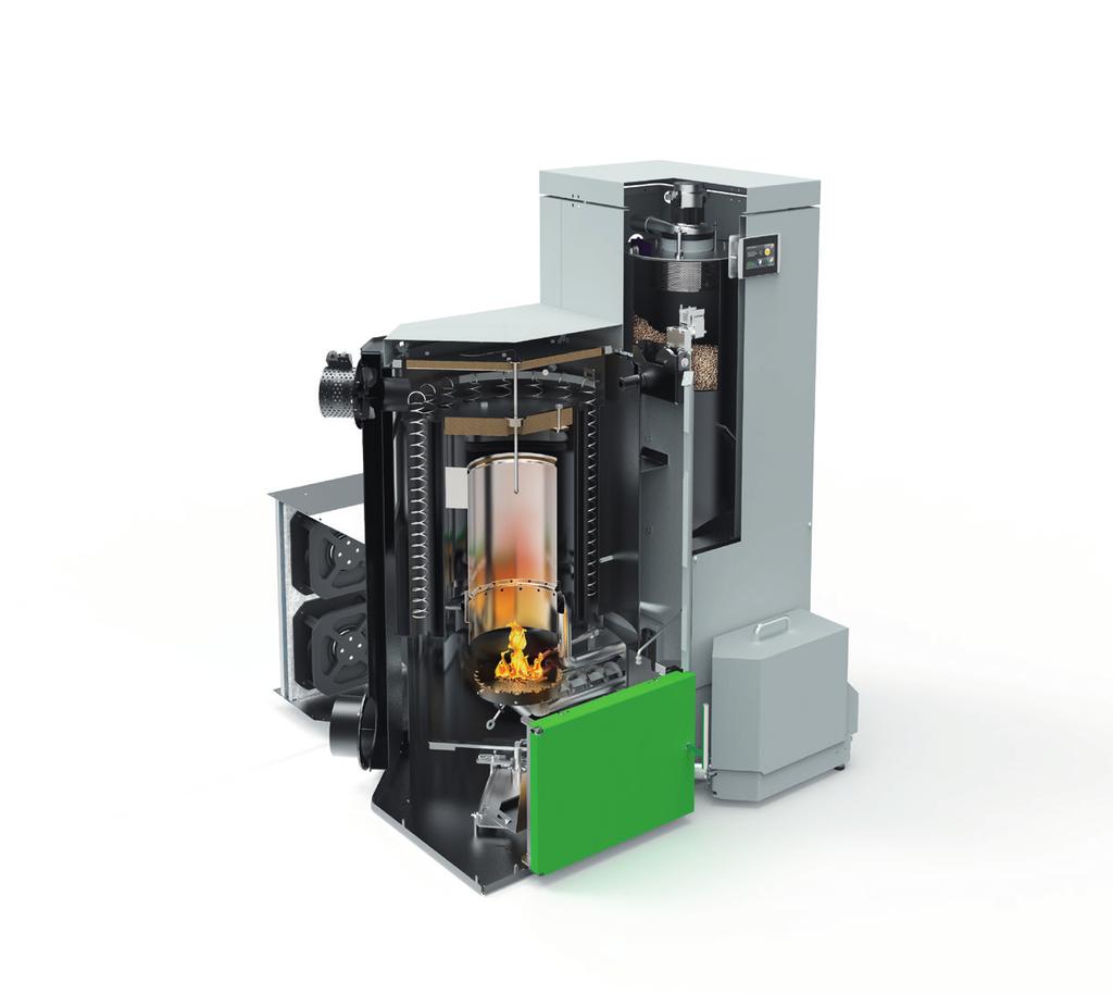 2 De technische bijzonderheden in detail Pellematic Air Vacuum zuigturbine Vlamtemperatuurvoeler Optimale controle van de verbranding Gemakkelijke en intuïtieve bediening met Pelletronic Touch